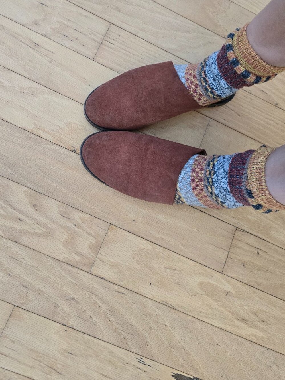 BEEK | Rust Brown Suede Boho Handmade Retro Mules | WMS 9